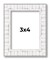 Photo Size Textured White Picture Frame - UV Acrylic, Foam Board Backing, Hanging Hardware